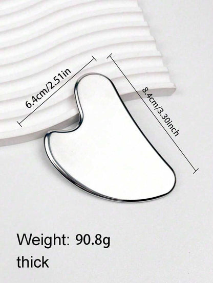 Stainless Steel Heart-Shaped Gua Sha Board Facial Massage Tool, Portable Muscle Relaxation Massage Board, Facial And Body De-Puffing Gua Sha Beauty Tool, Suitable For Face, Body, Eyes, Neck Massage And Facial Care