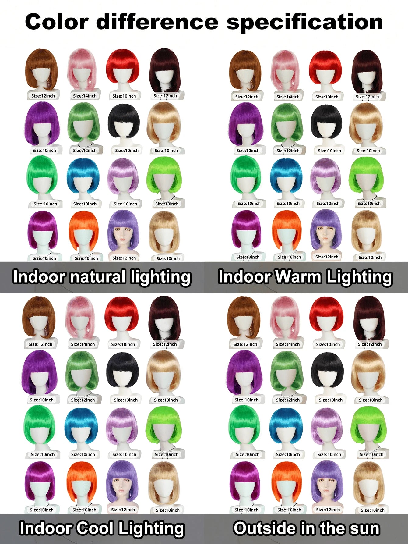 Dopamine Color Bob Wig With Bangs, Bright Neon Colors, Perfect For Cosplay, Festivals, Y2K, K-POP, Daily Wear, Halloween, Stage, Parties. Comfortable, Breathable Cap For All-Day Wear, Photoshoots, Fan Support, Fashion Styling.