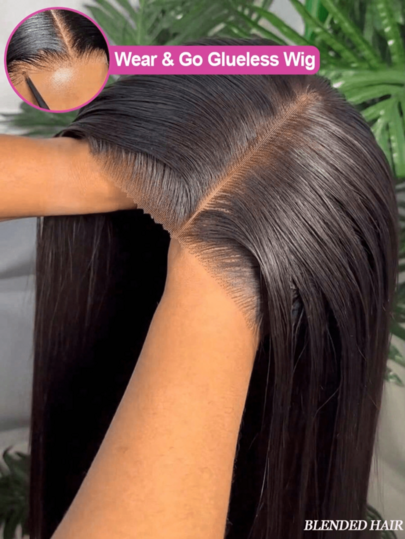 Brazilian Virgin Hair 5x5 HD Seamless Frontal Wig, Human Hair Blend, Pre-Trimmed 200% Density, #4/27 Honey Blonde Ombre Highlight Straight Hair, Glueless Wig For Women, 13x4 13x6 Brazilian Frontal With Baby Hair HD Seamless Lace Frontal