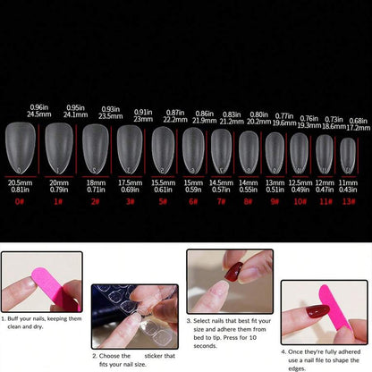 24PCS Halloween Almond Short Press-On Nails, Glow-In-The-Dark Pumpkin & Spider Design, Includes Nail File And Jelly Glue, Suitable For Women And Girls For Vacation, Holiday, Party, DY2449 Blood Red Eerie